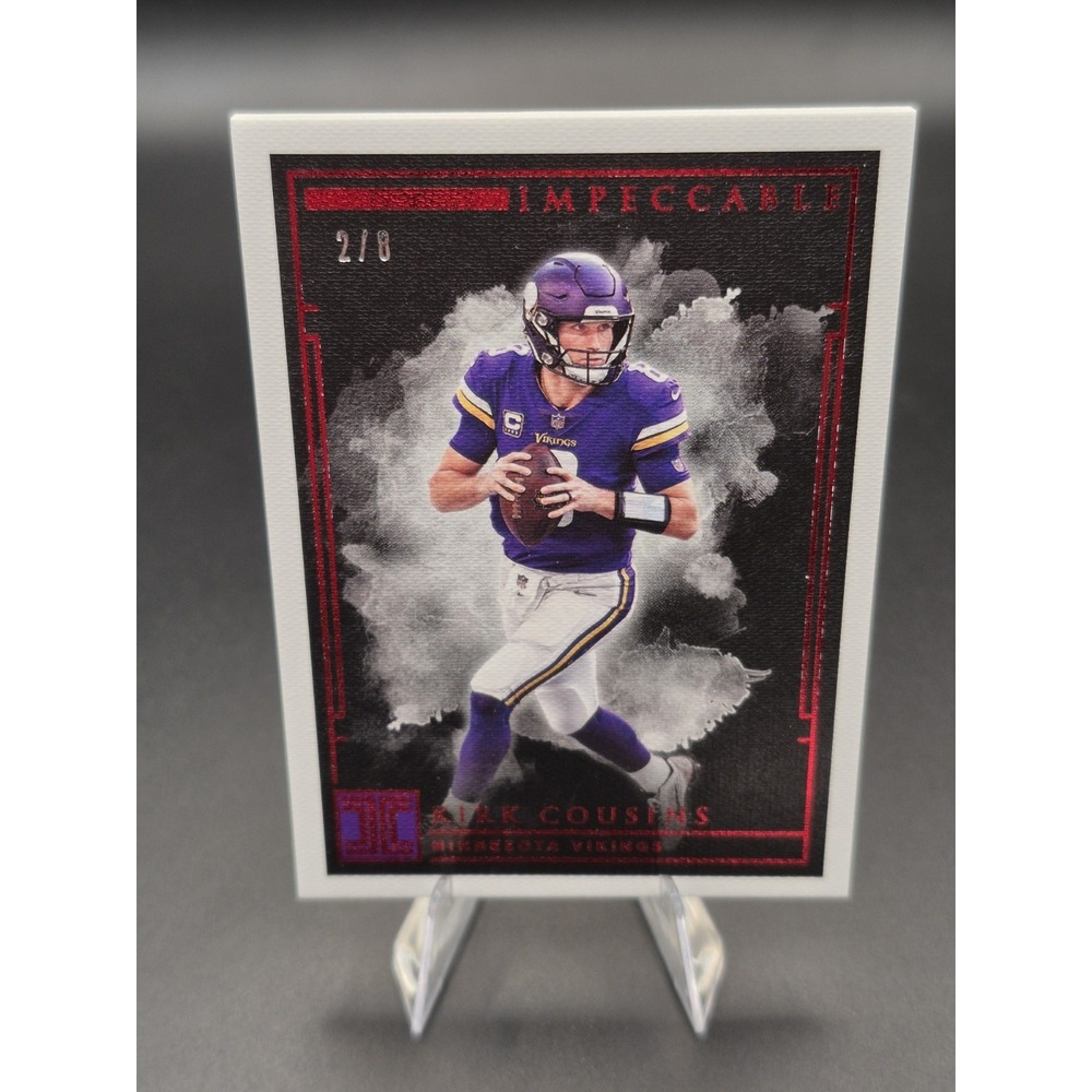 2019 Panini Impeccable Football Kirk Cousins #72 Ruby /8 Falcons Vikings Raiders